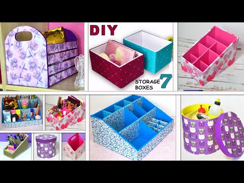 top 7 best ideas storage boxes // diy cardboard organizers