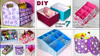 top 7 best ideas storage boxes // diy cardboard or