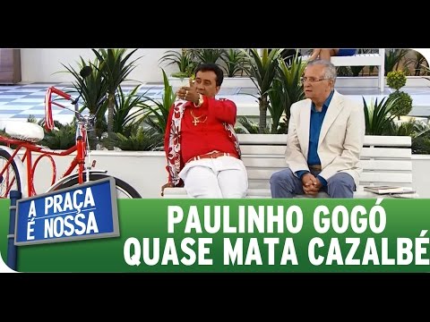 A Praça É Nossa (10/09/15) - Paulinho Gogó quase mata Cazalbé de tanto rir