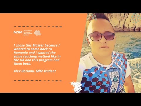 MSM Master in Management - Alexandru Bozianu, Series 1 student