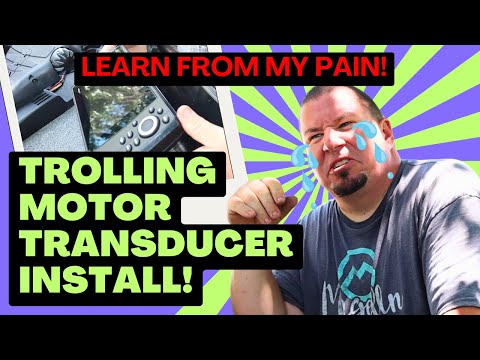 Fish Finder Depth Finder Install | Trolling Motor Transducer Install | Humminbird Helix Install