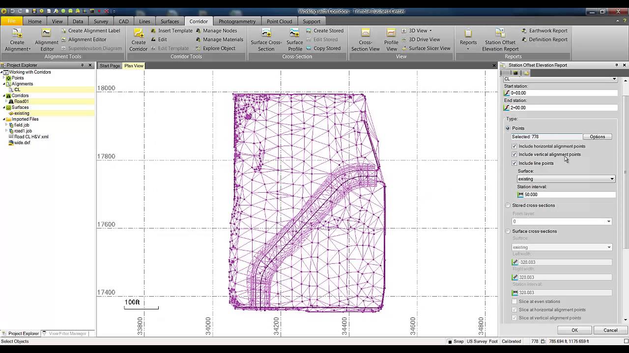 Corridor Station Elevation Report