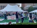 Pro-Palestinian protesters set up new encampment at Columbia University