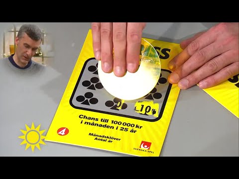Skrapar fram miljoner i triss: ”Jag hade nästan glömt bort lotten” - Nyhetsmorgon (TV4)