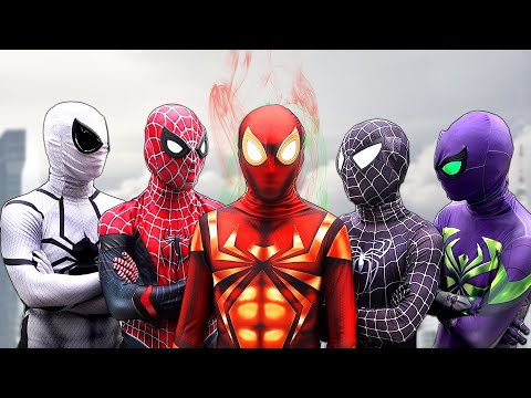 SPIDER-MAN vs VILLAIN World Story || New FIRE-SUPERHERO is Kind ??? ( Amazing Stunts Action )