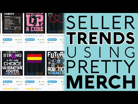 Amazon Merch Seller Trends Using Pretty Merch - BSR Trend Finder Tool for Selling Shirts On Demand
