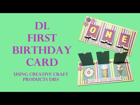 DL First Birthday Card