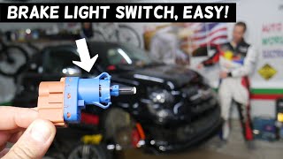 FIAT 500 BRAKE LIGHT SWITCH REPLACEMENT LOCATION, FIAT 500 ABARTH STOP LIGHT SWITCH