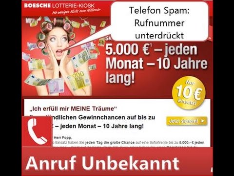 Anruf Unbekannt SKL  Klassenlotterie