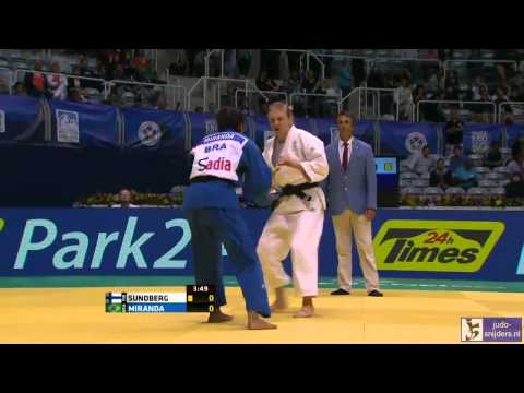 Judo 2013 World Championships Rio de Janeiro: Sundberg (FIN) - Miranda (BRA) [-52kg] QF