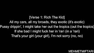 Rich The Kid - DRIPPIN feat. Chris Brown (LYRICS)