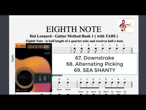 EIGHTH NOTES - Hal Leonard Guitar Method Book 1 -  (with TABS)