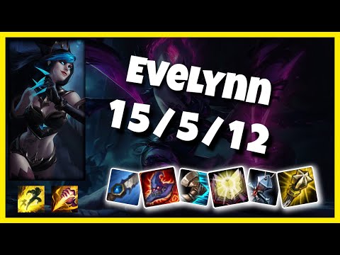 EU Challenger Evelynn JUNGLE (15/5/12) vs KAYN Gameplay Replay - Patch 10.20