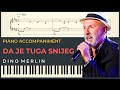 DA JE TUGA SNIJEG – Dino Merlin | Piano Karaoke Cover & Tekst + NOTE za klavir
