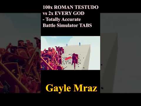 100x ROMAN TESTUDO vs 2x EVERY GOD   Totally Accurate Battle Simulator TABS #Shorts 17