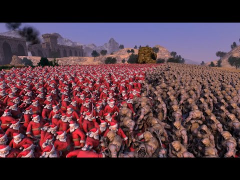 20000 WILD MANS VS 18000 SANTAS - Ultimate Epic Battle Simulator 2 UEBS2