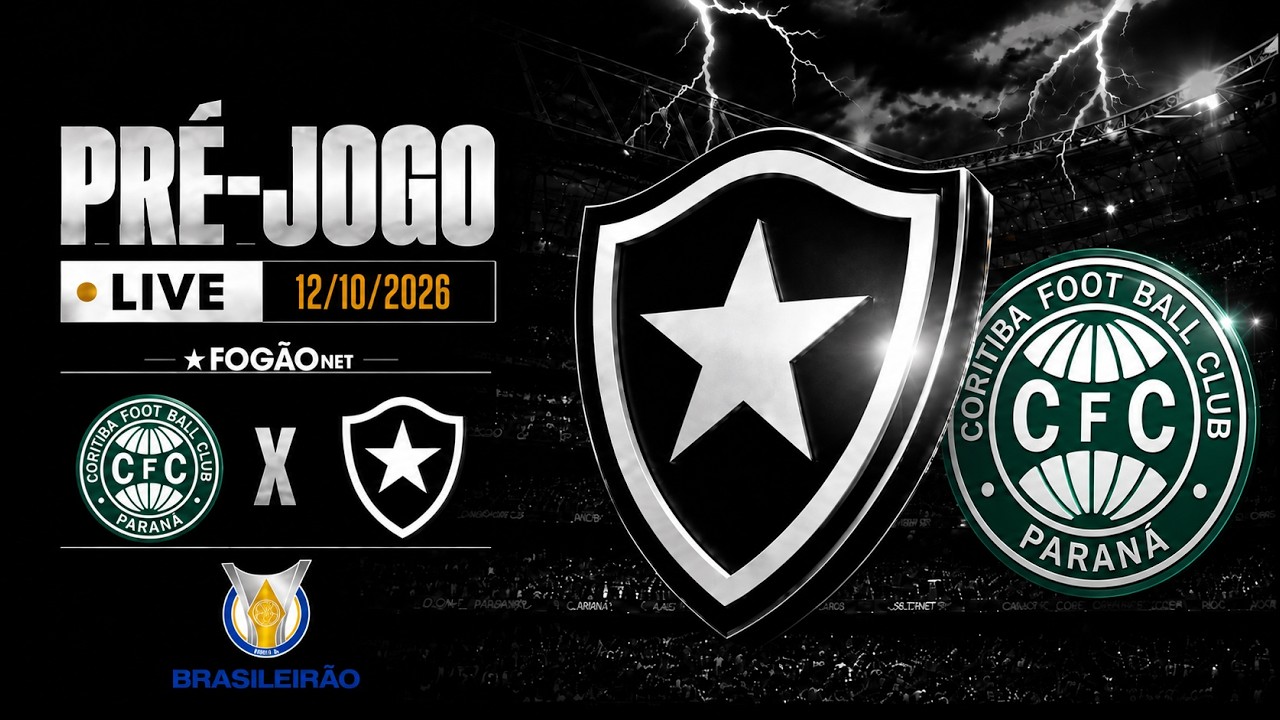 LIVE | Pré-jogo de Coritiba x Botafogo pela 30ª rodada do Campeonato Brasileiro 2026
