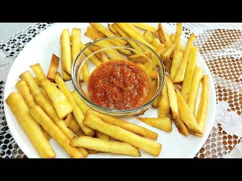 How to make Crispy Yam Chips|| Yam Fries recipe