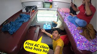 FIRST TIME IN FIRST AC CLASS | DELHI TO NEPAL TRIP | 4000 waste 🥵🥵