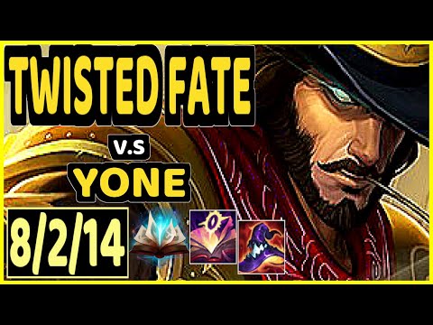 NARU (TWISTED FATE) vs YONE - 8/2/14 KDA MID GAMEPLAY - EUW Ranked MASTER