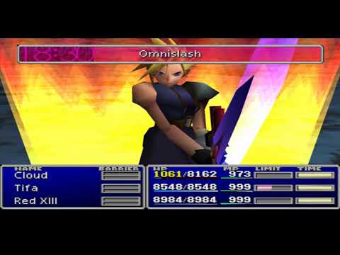 FF7 - Emerald Weapon - Omnislash - 9999 Damage