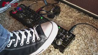 Video thumbnail for MOOER Black Truck Multi Effect Pedal demo from GuitCon 2018 by gearmanndude