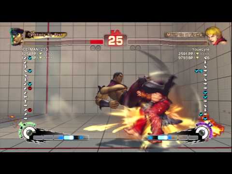 ICE_MAN_213 (M.Bison) Vs YoueLyre (Ken) SSF4 AE Ranked Matches - PSN