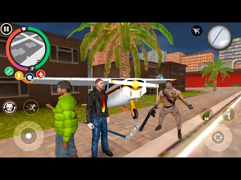 Rope Hero Vice Town | Stone Giant Visit Army Camp | Rope Hero Fight Dangerous Villain With Mini Gun