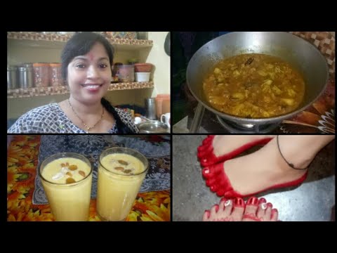 Somwar ki Puja || aloo Phool gobi ki recipe || Indian youtuber monidipa