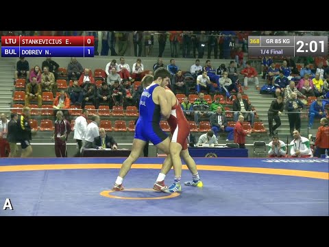 Quarterfinal GR - 85 kg: Nikolay DOBREV (BUL) df. Eivydas STANKEVICIUS (LTU) by FALL, 7-2
