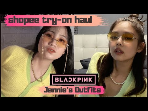 Copying BLACKPINK JENNIE's Outfits | SHOPEE Try-on Haul | Roxyroxxx