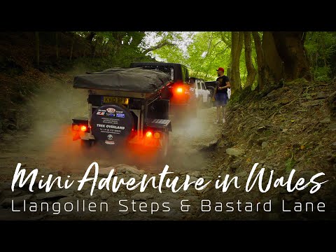 'Llangollen Steps' and 'Bastard Lane' Jeeps Greenlaning in Wales