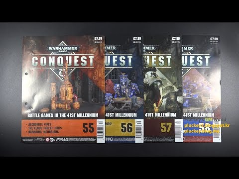 Warhammer 40,000 Conquest Magazine issue 55, 56, 57, 58 Unboxing