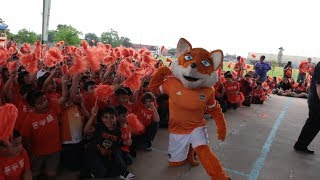 Dynamo unveil mini pitch at Cage Elementary