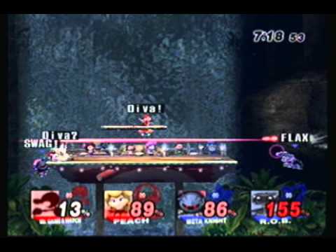 APRD9- SSBB: K9 (MK) and KiraFlax (Pit/ROB) vs SillyKyle (Peach) and Smiley (G&W)