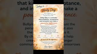 Download lagu 🧡 TODAY IS UNITY DAY: CHOOSE KINDNESS, CHOOSE INCLUSION 🧡#UnityDay #StopBullying #ChooseKindness mp3
