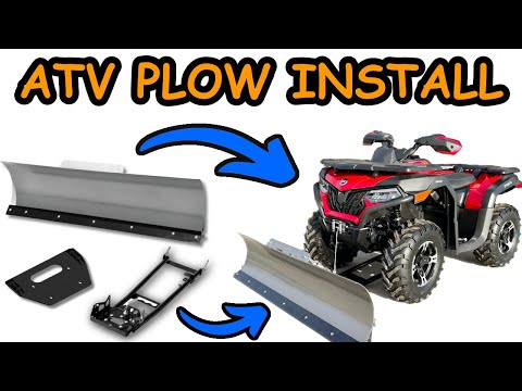 How to Install an ATV Snow Plow | KFI Plow Unboxed, built & mounted to a CFMoto CForce ATV