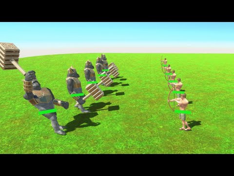 5X GHOR HAMMER VS 5X ANCIENT HUMAN & FANTASY | Animal Revolt Battle Simulator