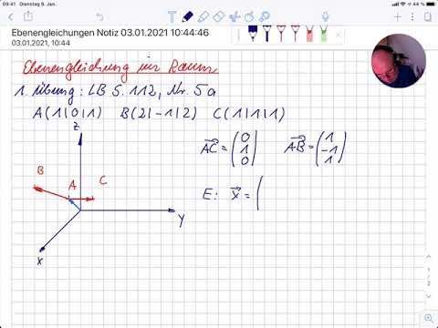Ebenengleichung aus 3 Punkten aufstellen