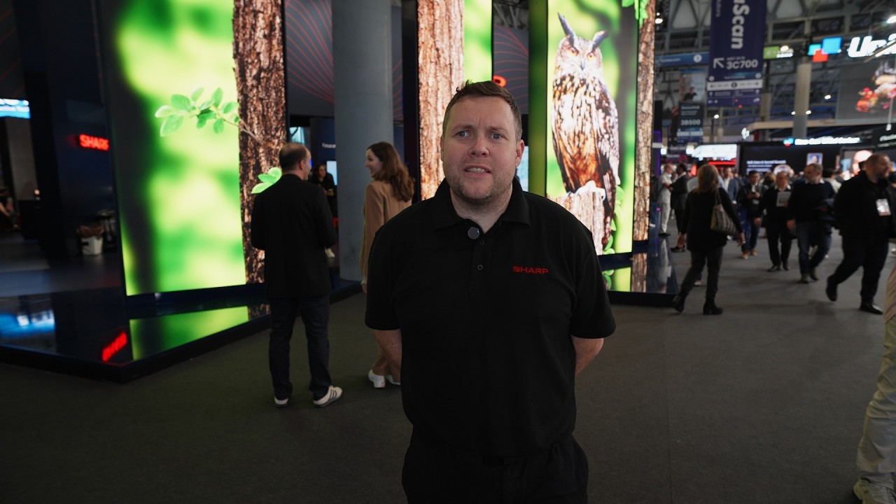 Take a tour of the Sharp Displays booth at ISE 2026
