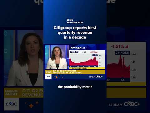 Citigroup reports best quarterly revenue in a decade