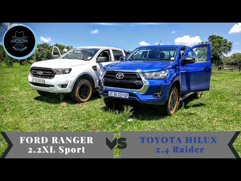 Ford Ranger 2.2 XL Sport vs Toyota Hilux 2.4 Raider video