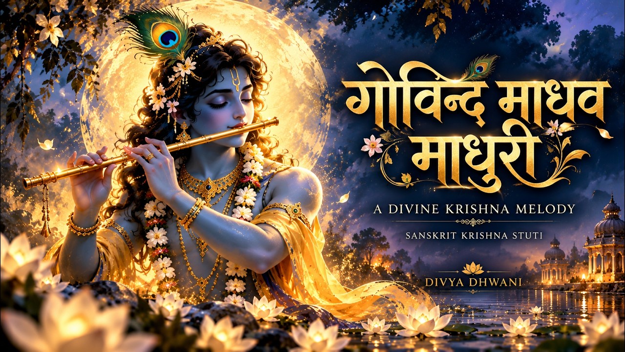 गोविन्द माधव माधुरी ❤️ | Most Beautiful Krishna Song | Sanskrit Krishna Stuti | Divya Dhwani