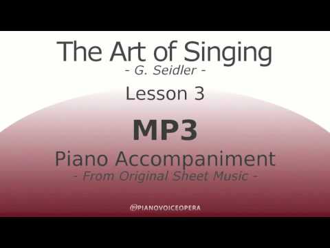 Seidler, The Art of Singing Piano Accompaniment Lesson 3