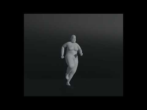 Female Body Fat Base Mesh Animated and Rigged 3D Model 20k Polygons