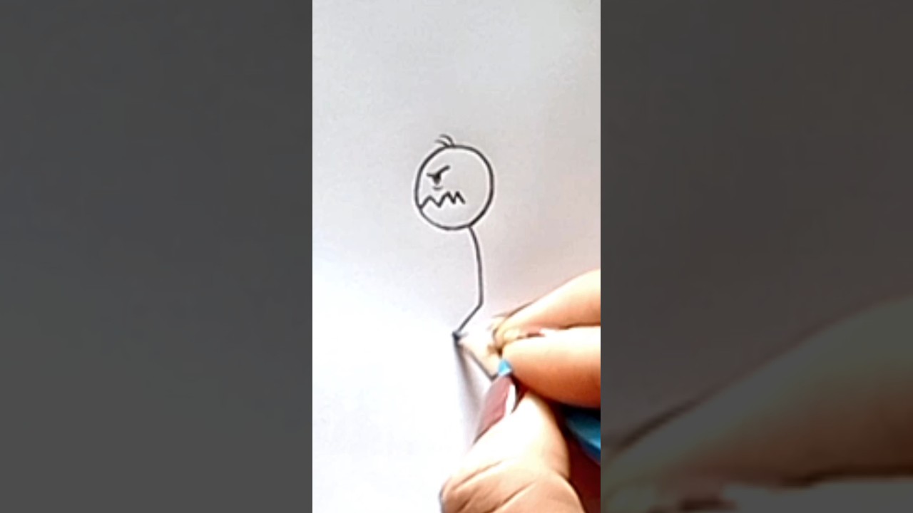 Angry person walking stick figure drawing #satisfying #drawing #cartoon #art #business #angry