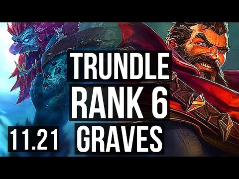 TRUNDLE vs GRAVES (TOP) | Rank 1 Trundle, Rank 6, 1.2M mastery | TR Challenger | v11.21