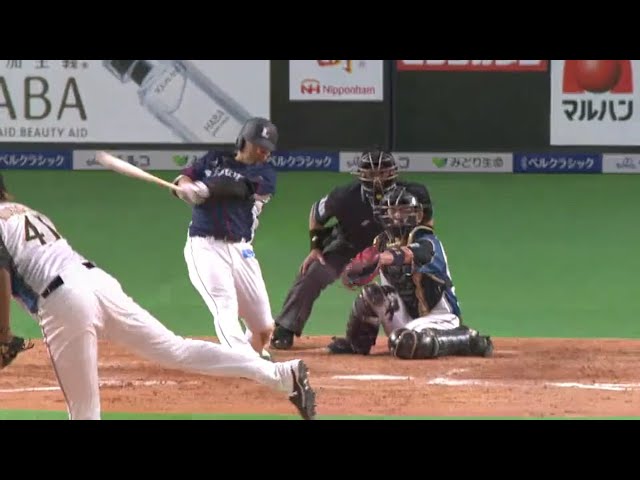 【3回表】変化球にうまく反応!! ライオンズ・森のタイムリー2ベースヒット!! 2018/3/30 F-L