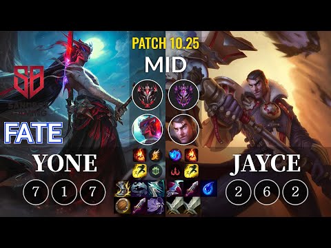 SB FATE Yone vs Jayce Mid - KR Patch 10.25