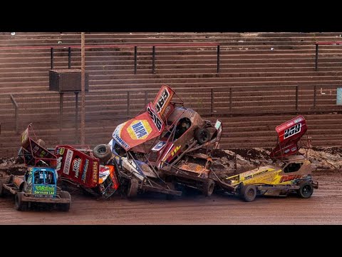 BriSCA F1 Stockcars - Odsal Stadium, Bradford - Grand Final Pile-Up - Sunday 30th June 2024